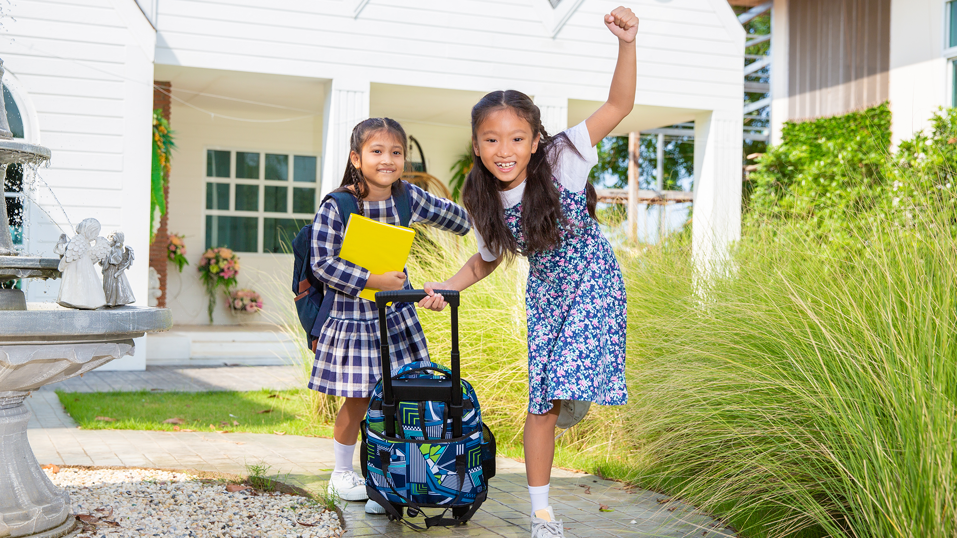 Children doing homework together